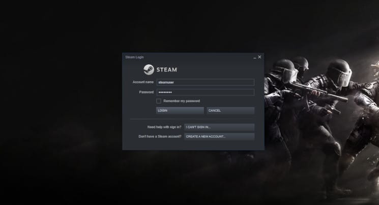 Open steam and log in using your Steam credentials 1