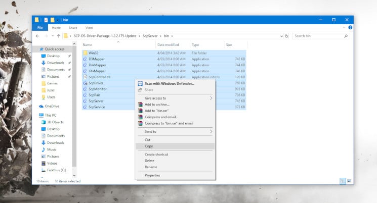 Step 3 Open the unzipped latest update folder navigate your way to ScpServerbin and copy all the files in there.
