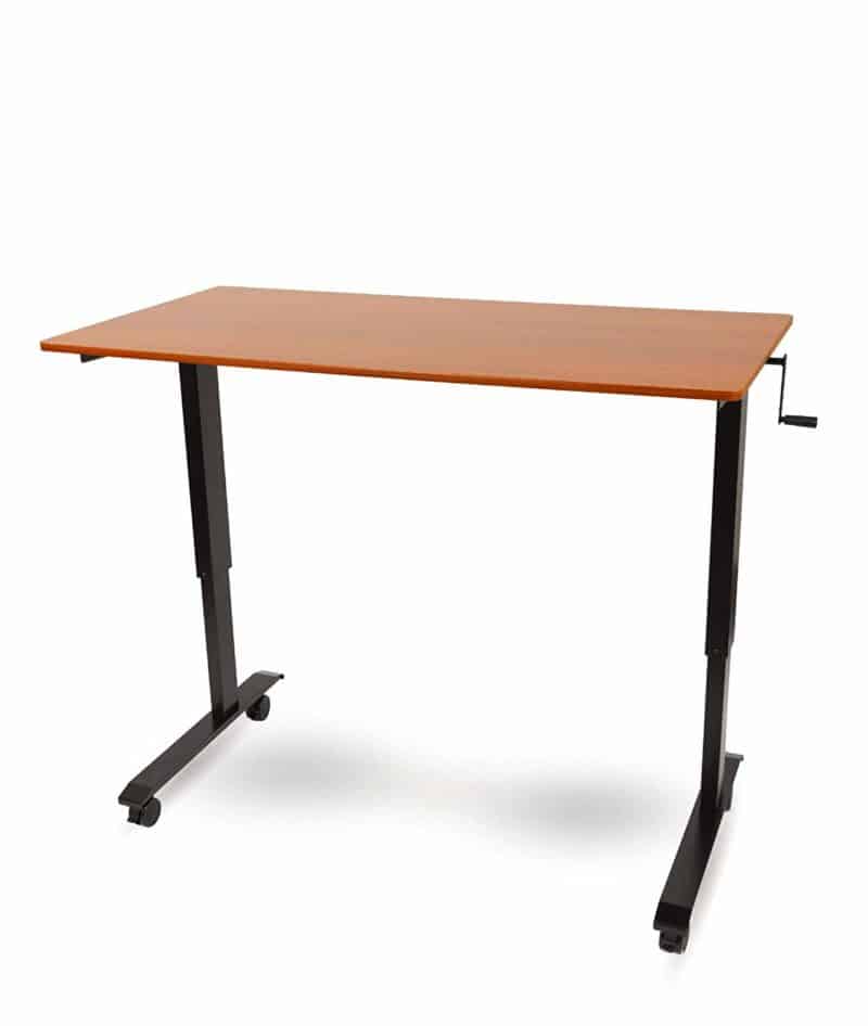 Crank adjustable height standing desk