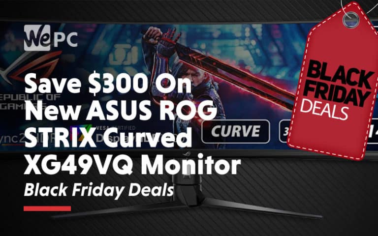 save 300 dollars on new asus rog strix curved XG49VQ Monitor Black Friday Deals
