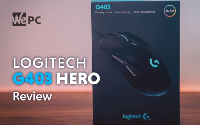 Logitech G403 Hero 25K Gaming Mouse, Lightsync RGB, Lightweight 87G+10G  optional, Braided Cable, 25, 600 DPI, Rubber Side Grips