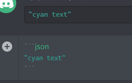 cyan text