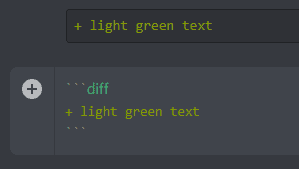 light green text