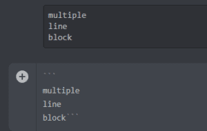 multiple line block