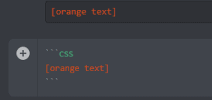 orange text