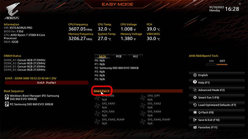 smart fan configuration how to reduce cpu temperatures