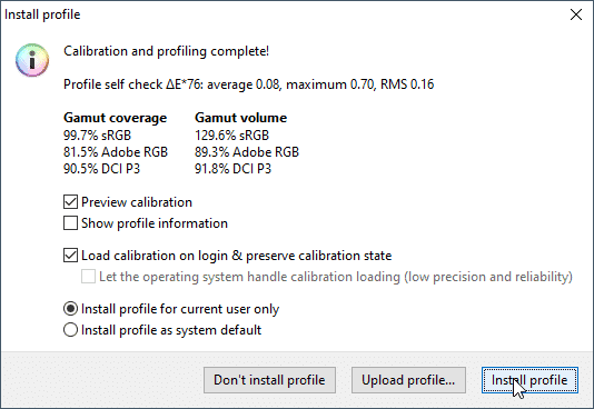 AOC CQ32G1 Calibration Complete
