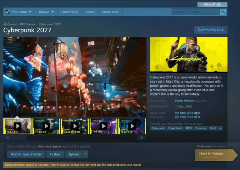 Cyberpunk 2077 Steam