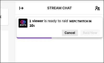 WePC Twitch Raid 2