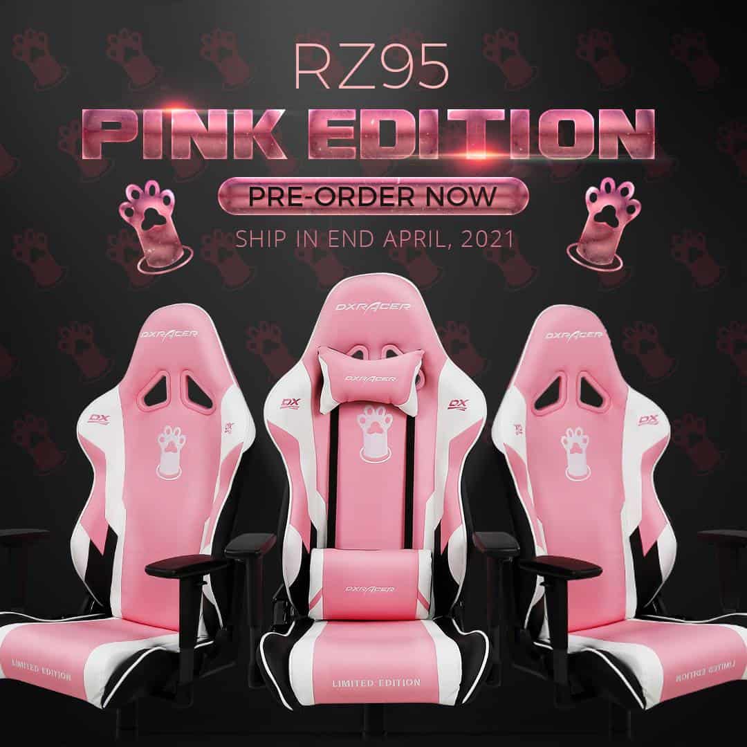 DXRacer RZ95 pink edition min