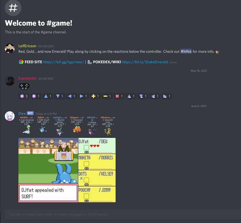 Discord Play Pokemon Emerald Wepc