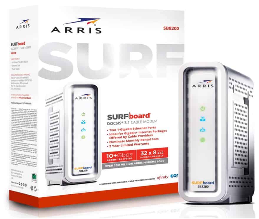 ARRIS SURFboard SB8200 DOCSIS 3.1 Gigabit Cable Modem