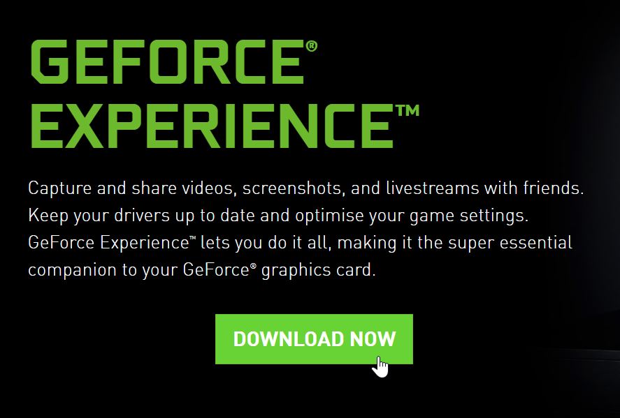 Download GeForce Experience