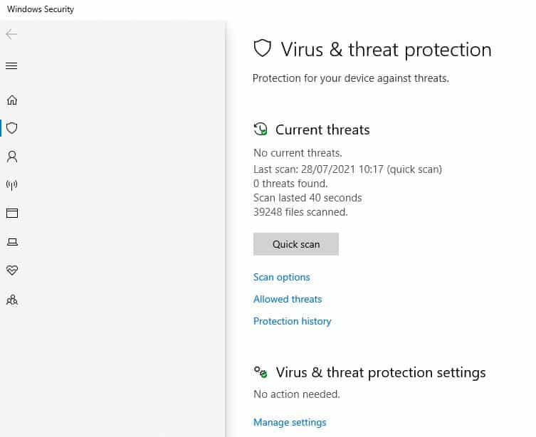 Virus threat and protection