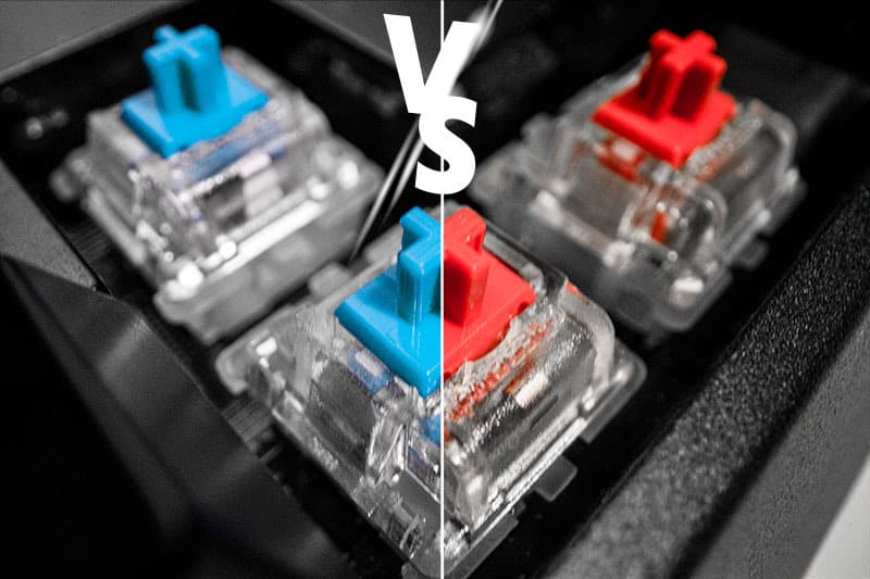 Cherry MX Blue switches vs Red: Which is better for gaming? WePC