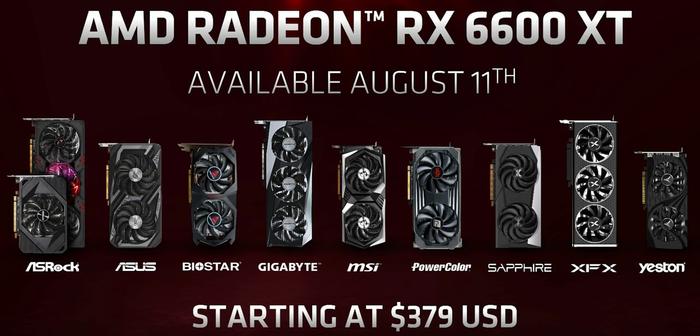 AMD Radeon RX 6600 XT AIBs