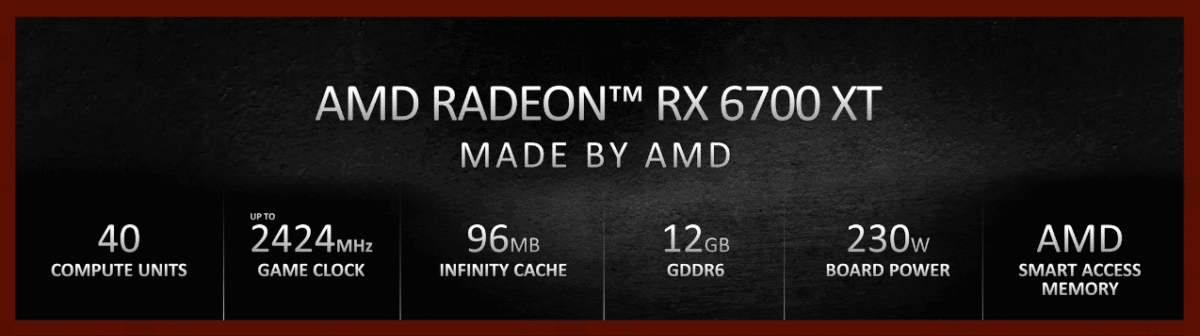 AMD Radeon RX 6700 XT Specifications