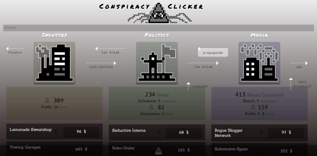 Conspiracy Clicker idle games