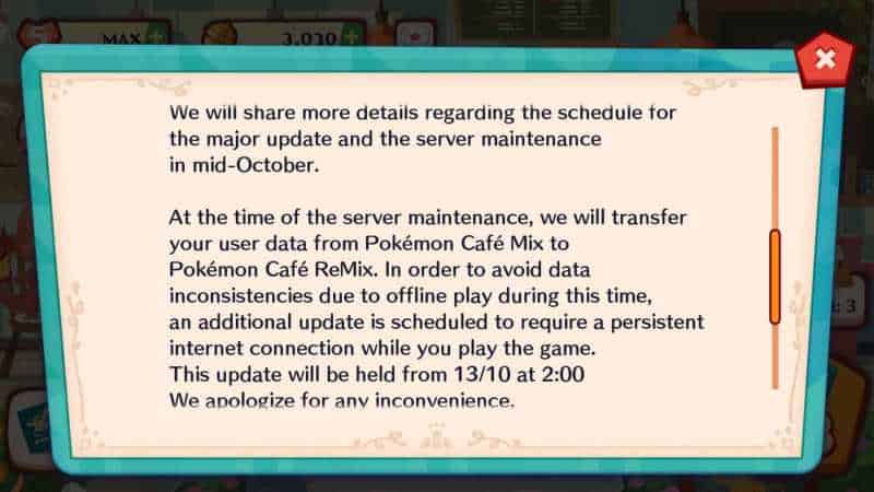 Pokemon Cafe Mix Update