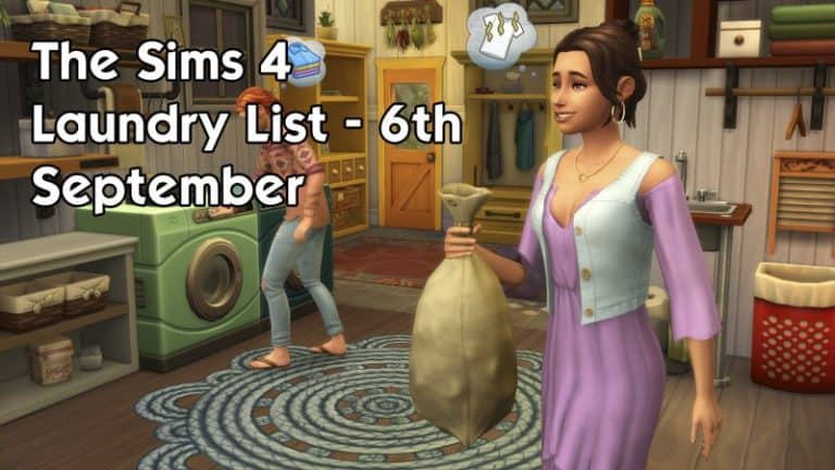 Sims 4 Laundry List