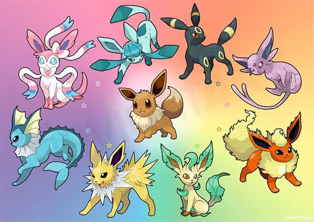 Pokemon go eevee evolution names