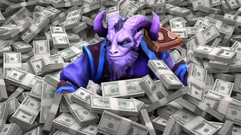 What was the DOTA 2 International 2021 prize pool?
