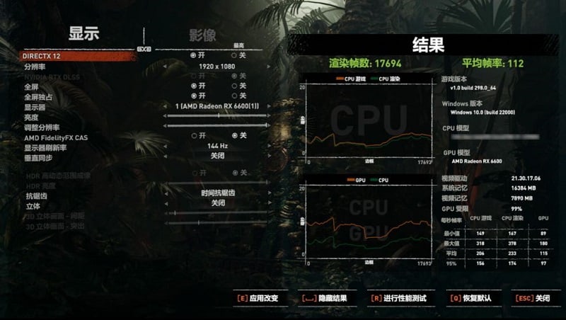 Intel i9 12900K Shadow Of The Tomb Raider benchmark