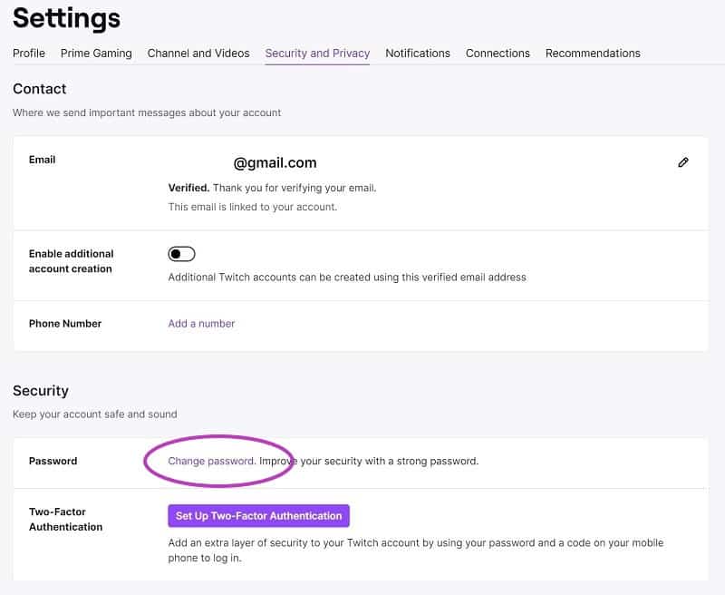 Twitch security and privacy twitch change password 1