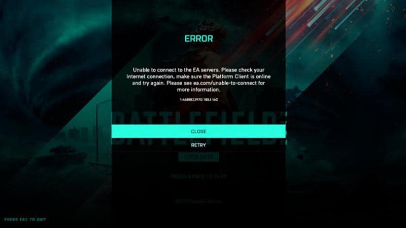 Benadrukken Kan worden genegeerd Effectief Battlefield 2042 unable to connect to EA servers - A Quick Fix | WePC