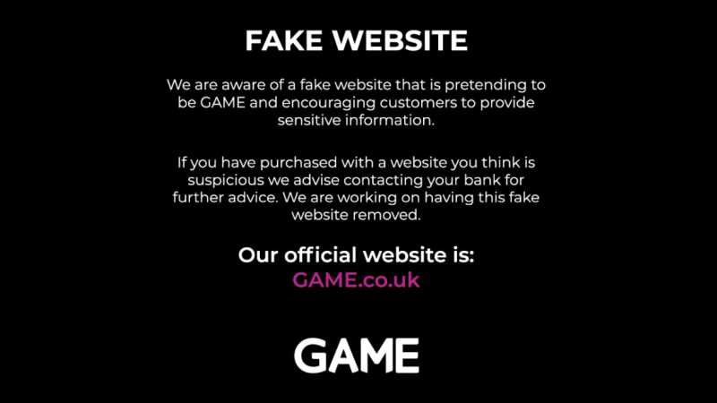 fake game website scam