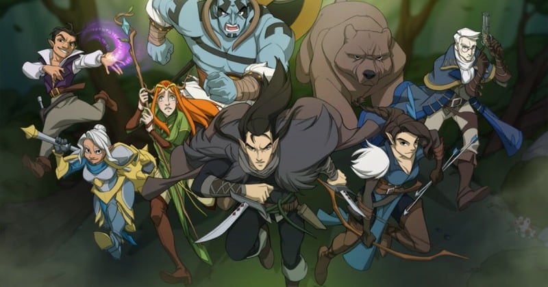 promotional art for the legend of vox machina featuring the characters of critical roles vox ma