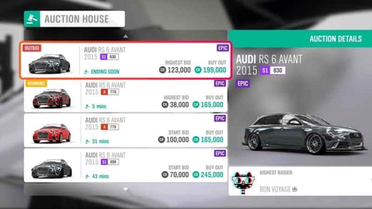 How to sell and buy cars in Forza Horizon 5