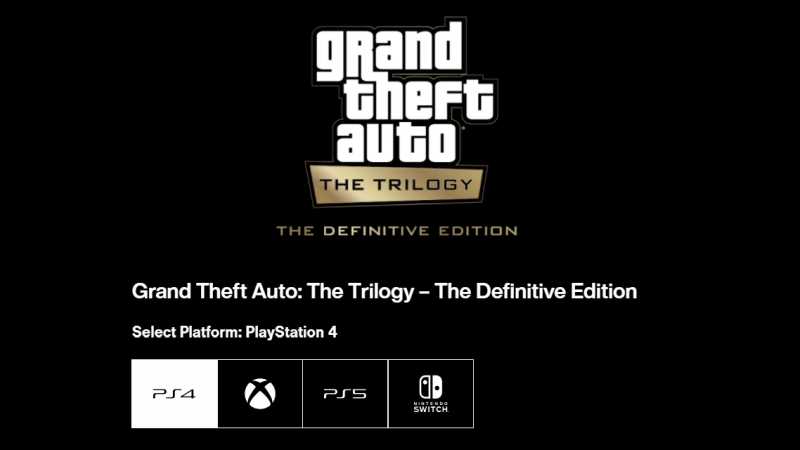 Pc GTA trilogy removed  from store