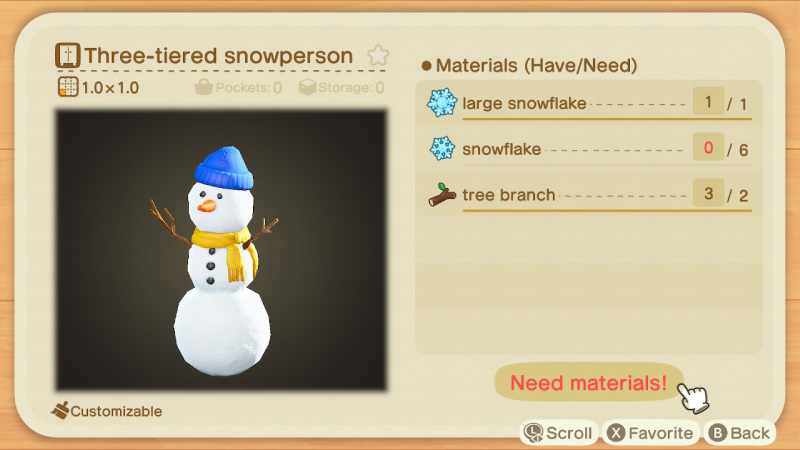 How to use large snowflakes in Animal Crossing snowboy