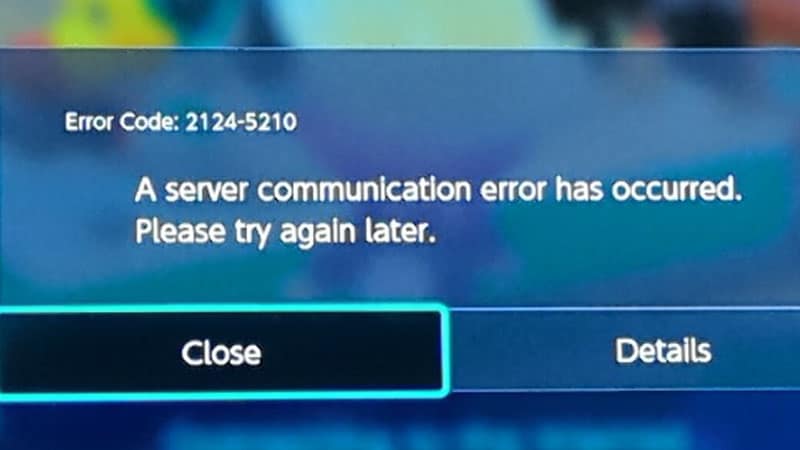 What is the Nintendo error code 2124-5210 and how to fix it?