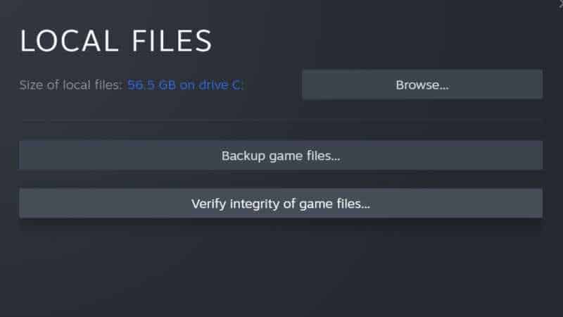 Steam Verify Integrity of game files