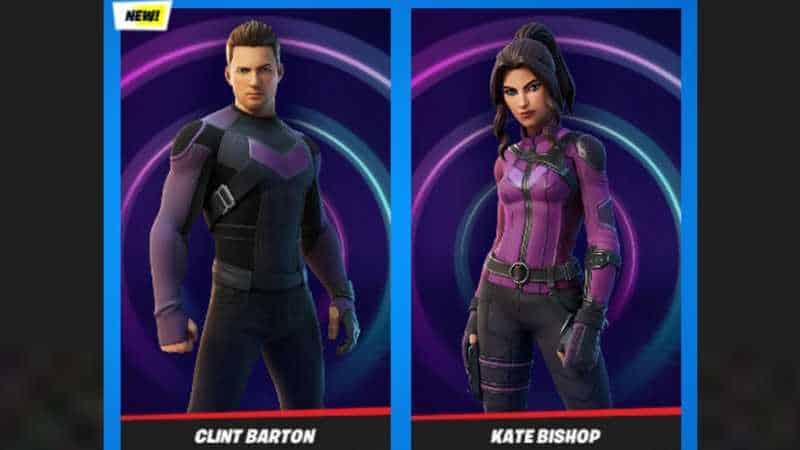 Fortnite Clint Barton Kate Bishop Hawkeye skins bundle cost