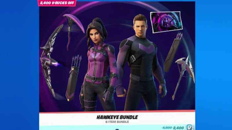 Hawkeye Fortnite skin bundle item-shop cost