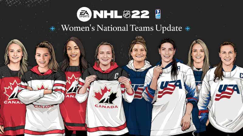 NHL 22 Women’s national team update adds first playable female teams