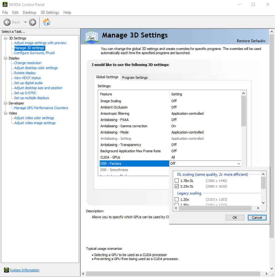 enable DLDSR in Nvidia control panel 