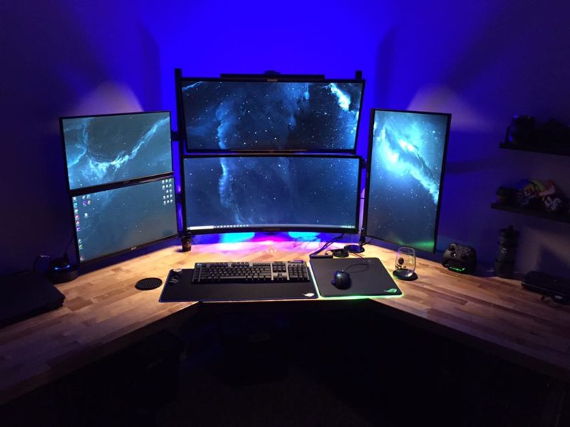 lumiosengineering corner desk setup idea