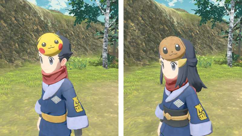 Pokémon Legends Arceus Eevee Pikachu masks bonus