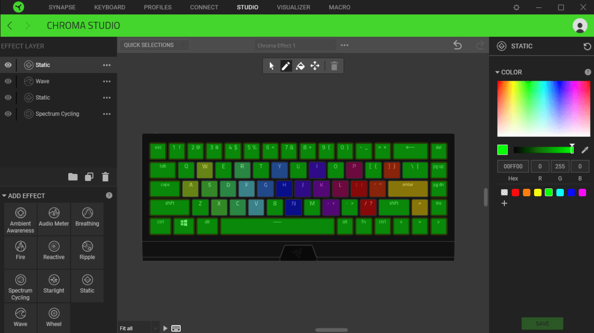 How to use Chroma Studio in Razer Synapse