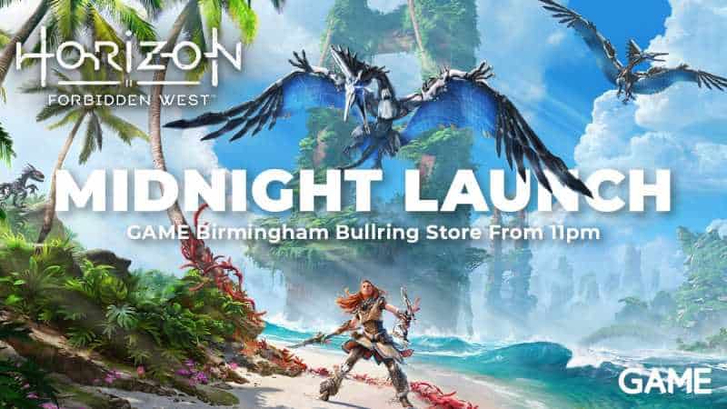 Horizon Forbidden West midnight launch release date birmingham uk
