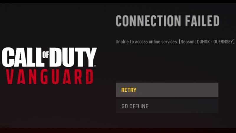 CODwarzone vanguard error code duhok-guernsey