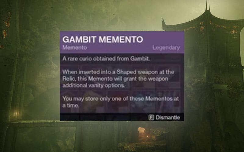 how to get gambit memento destiny 2