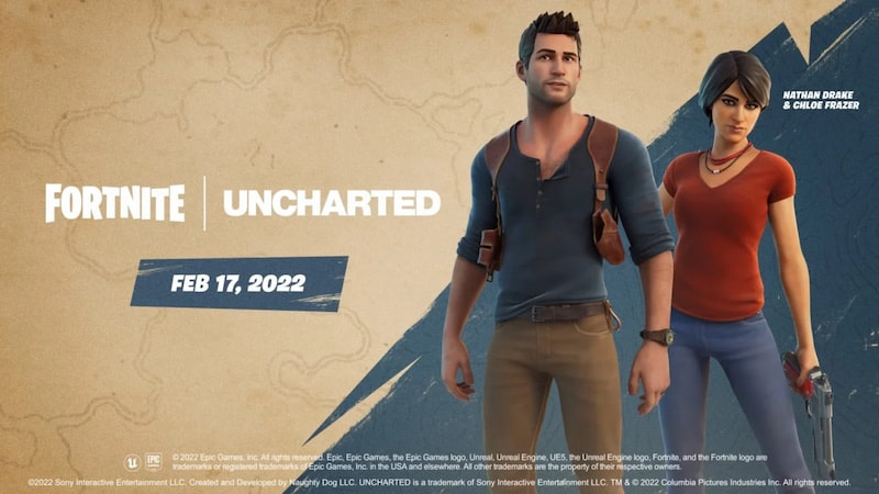Fortnite and Uncharted Crossover