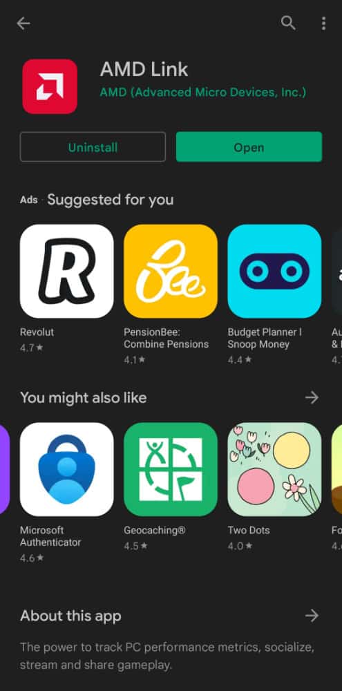 AMD Link Google Play Store