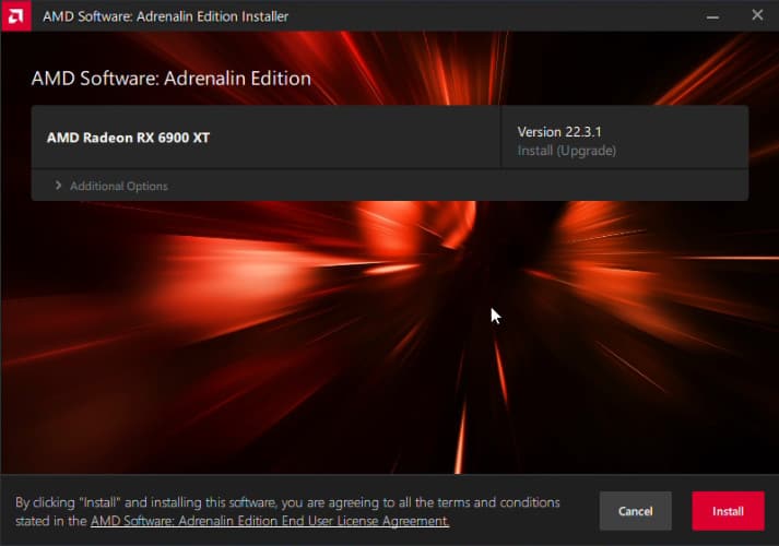 AMD Software Adrenalin Edition Install