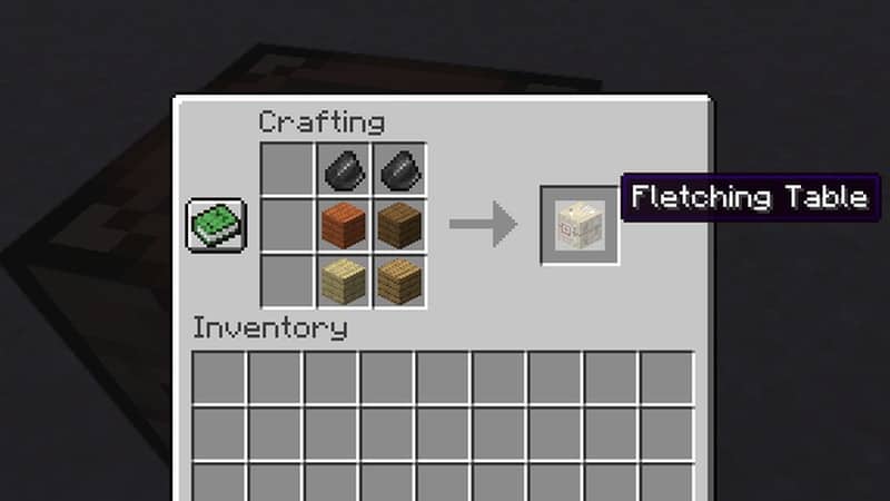 Fletching Table Crafting Recipte Minecraft